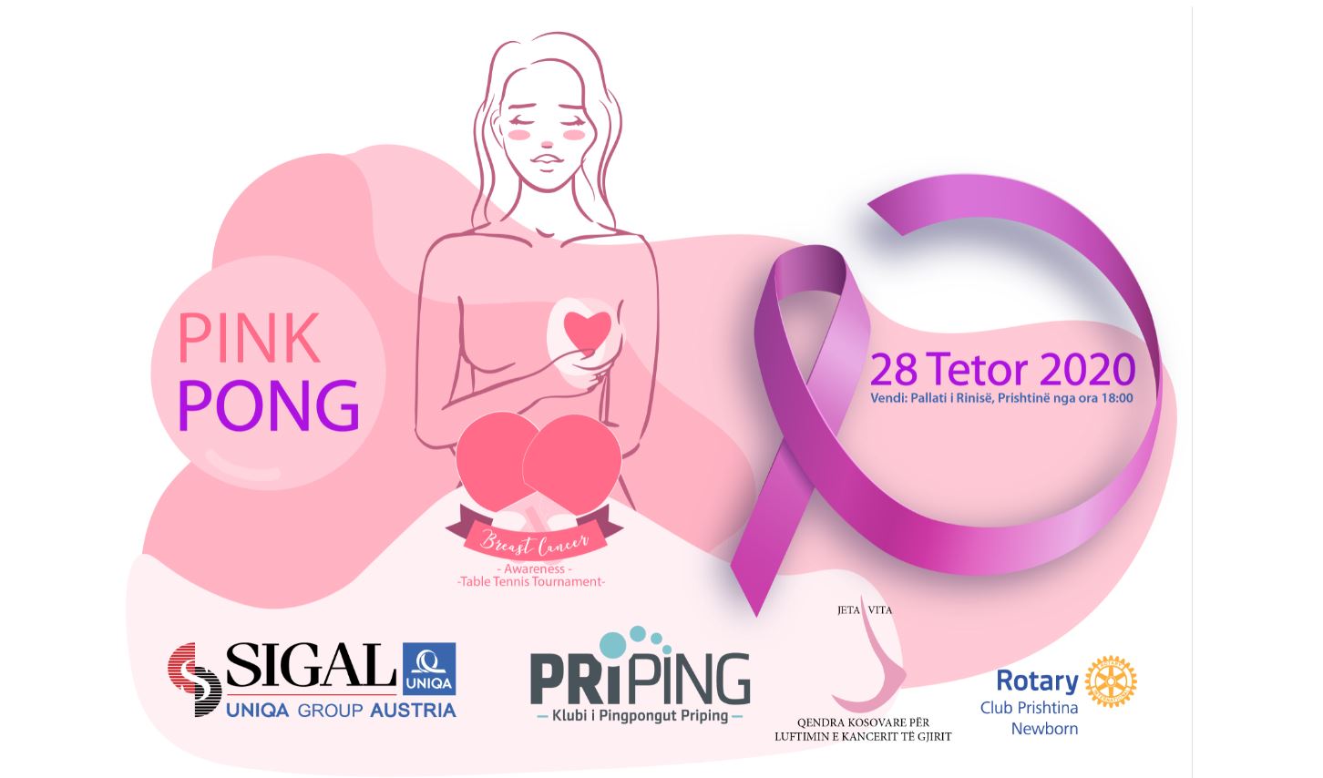 Priping organizon turneun “PINK PONG Breast Cancer Awareness”