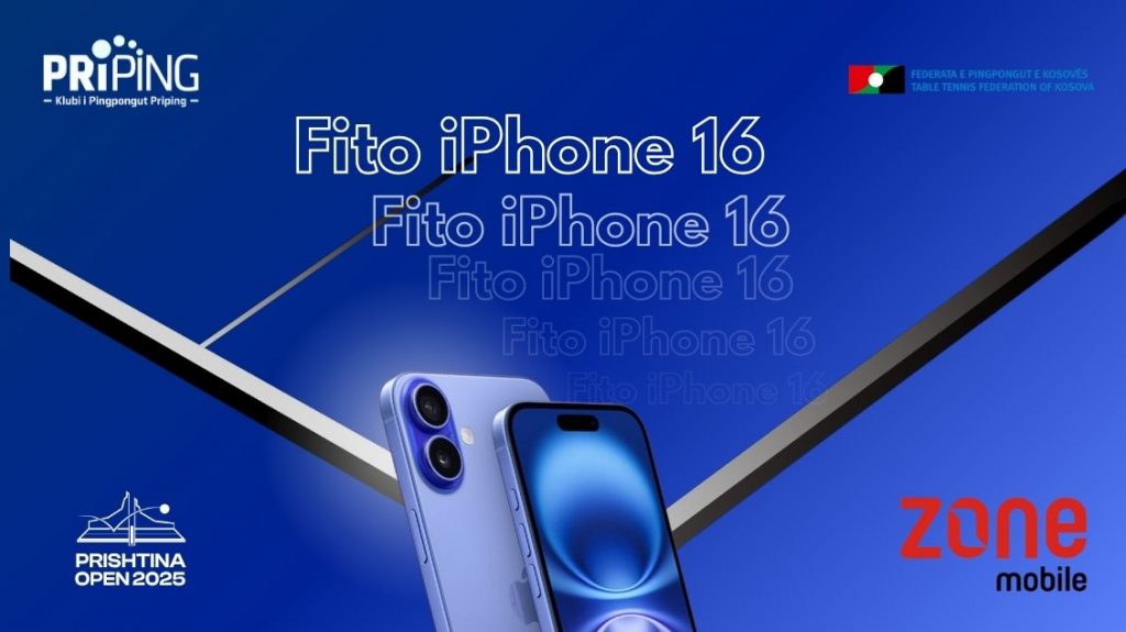Fito iPhone 16 duke shikuar Prishtina Open 2025